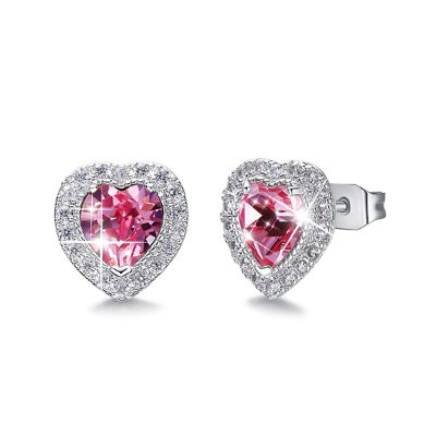Roze Hartjes Oorbellen