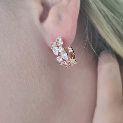 Swarovski Oorbellen Rose