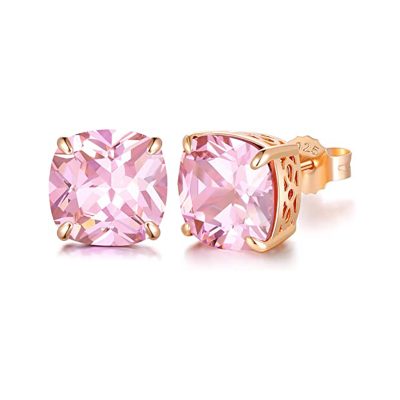Goldplated Roze Swarovski Oorbellen