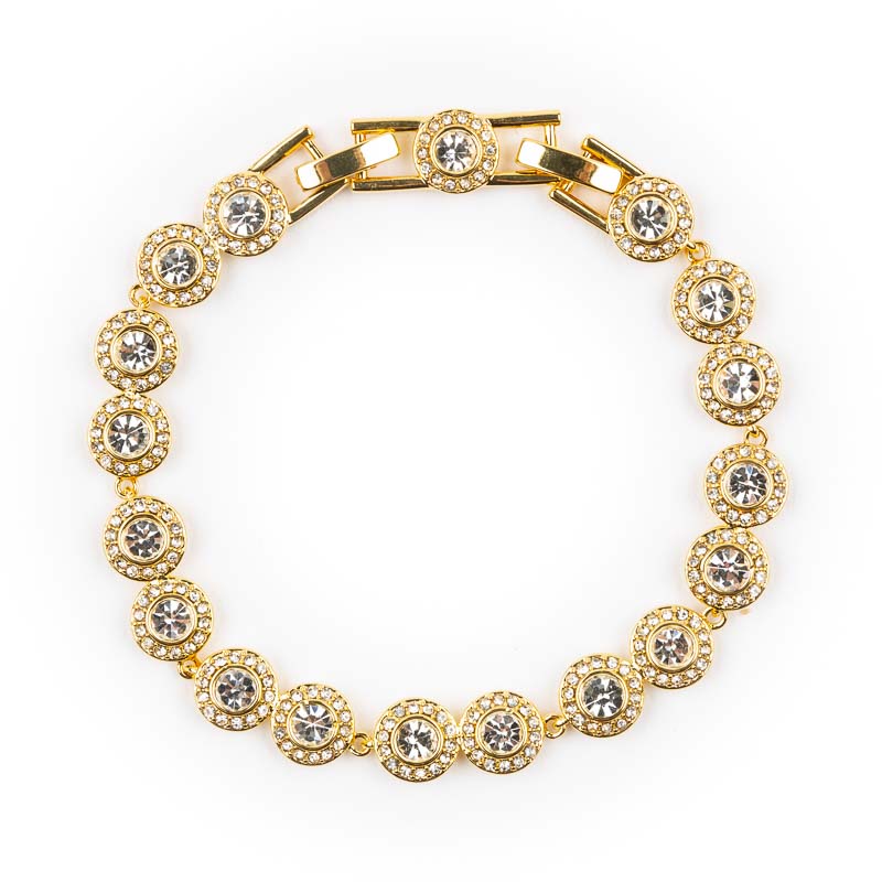 Goudkleurige Swarovski Circles Armband