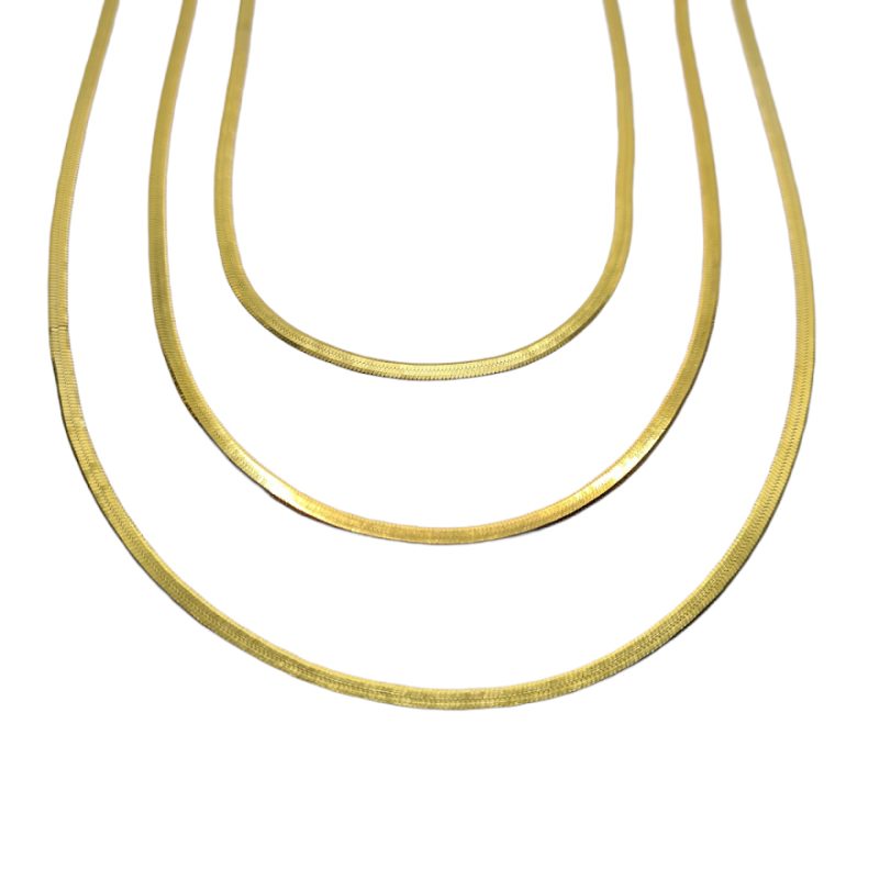 Goldplated Slangenketting set