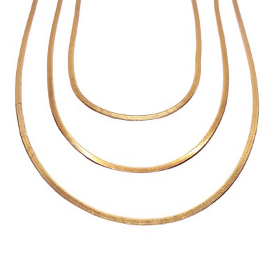 Rose Goldplated Slangenketting set