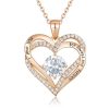 Gold Plated Swarovski Hart Ketting