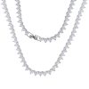 Witte Hartjes Tennis Ketting
