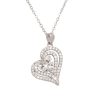 Zirkonia Hart Ketting met Strass