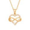 Goldplated Infinity Hartketting Oorbellen en Armband