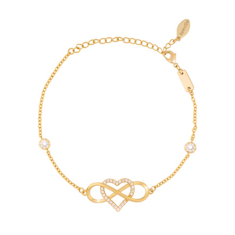 Goldplated Infinity Hartketting Oorbellen en Armband