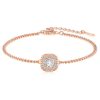Rosé armband met wit Swarovski kristal