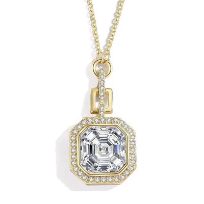 Gold plated strass ketting met Swarovski kristal