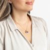 I love you forever ketting met blauw Swarovski hartje