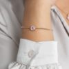 Rosé armband met roze Swarovski kristal