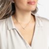 Rendier rosé ketting met strass