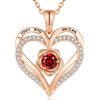 Gold-Plated-Swarovski-Mama-Hart-ketting-met-rode-bloem