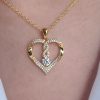 Gold Plated infinity hart ketting met Swarovski
