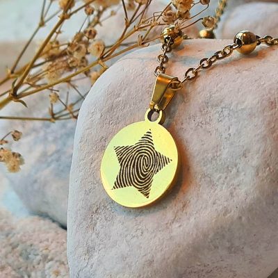 Vingerafdruk Ketting 'Ster'