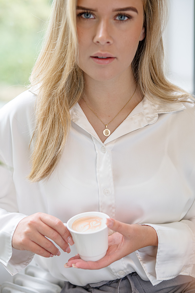 Vingerafdruk Ketting Ovaal
