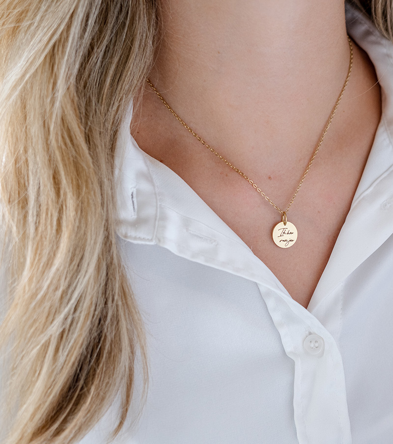 Ketting met eigen handschrift
