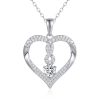 Silver Plated Infinity Hart Ketting met Swarovski