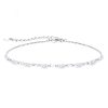 Silver Plated armband met infinity schakels en witte Swarovski