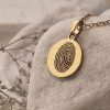 Vingerafdruk Ketting Ovaal
