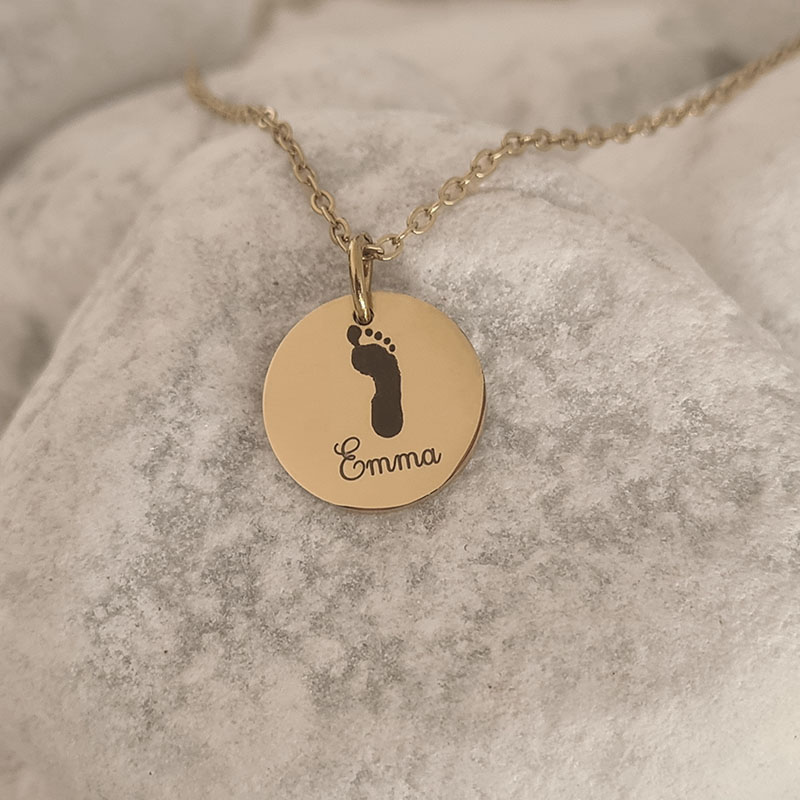 Ketting met Voetafdruk en Naam