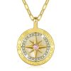 Gold-Plated-Swarovski-Dromenvanger-ketting-met-roze-steen